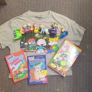 Nickelodeon Rugrats T-shirt classic movie and toy bundle